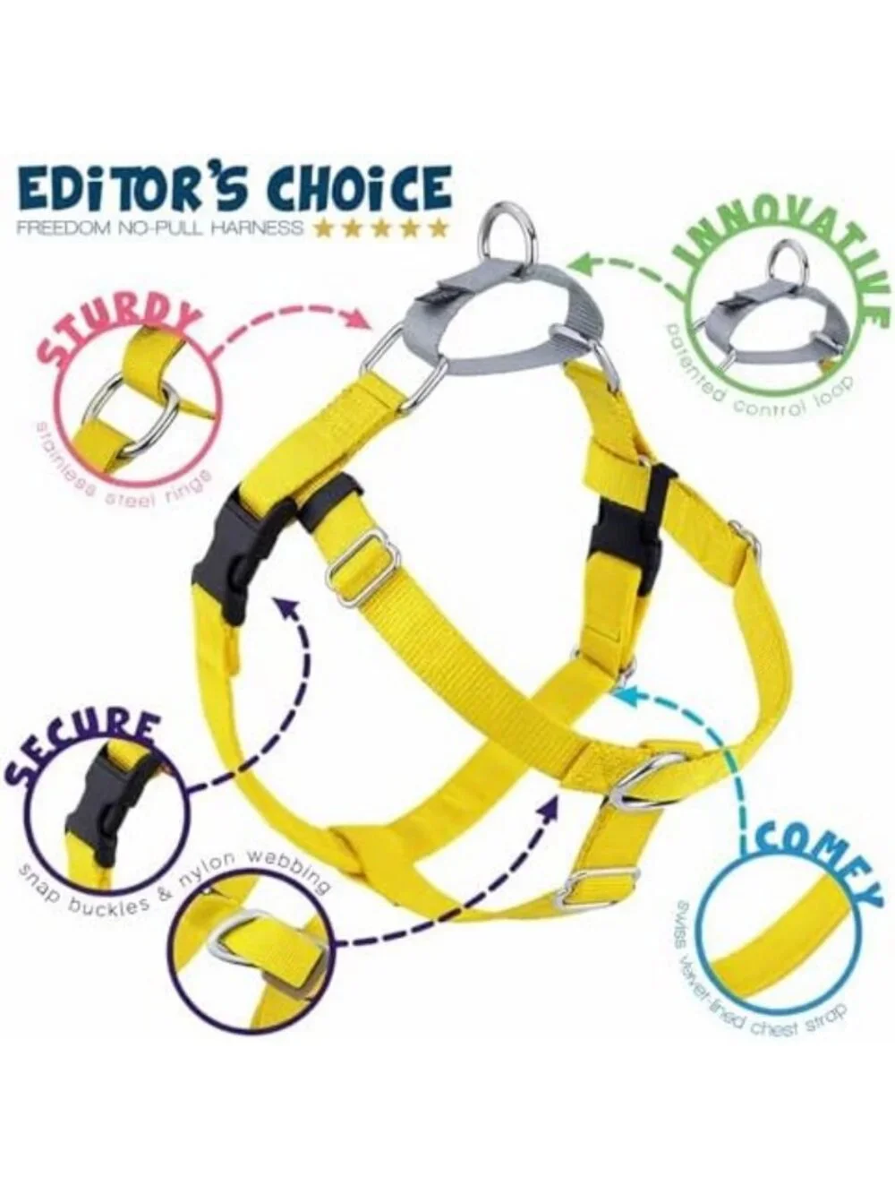 No-Pull Dog Harness & Leash Set, Medium 1
